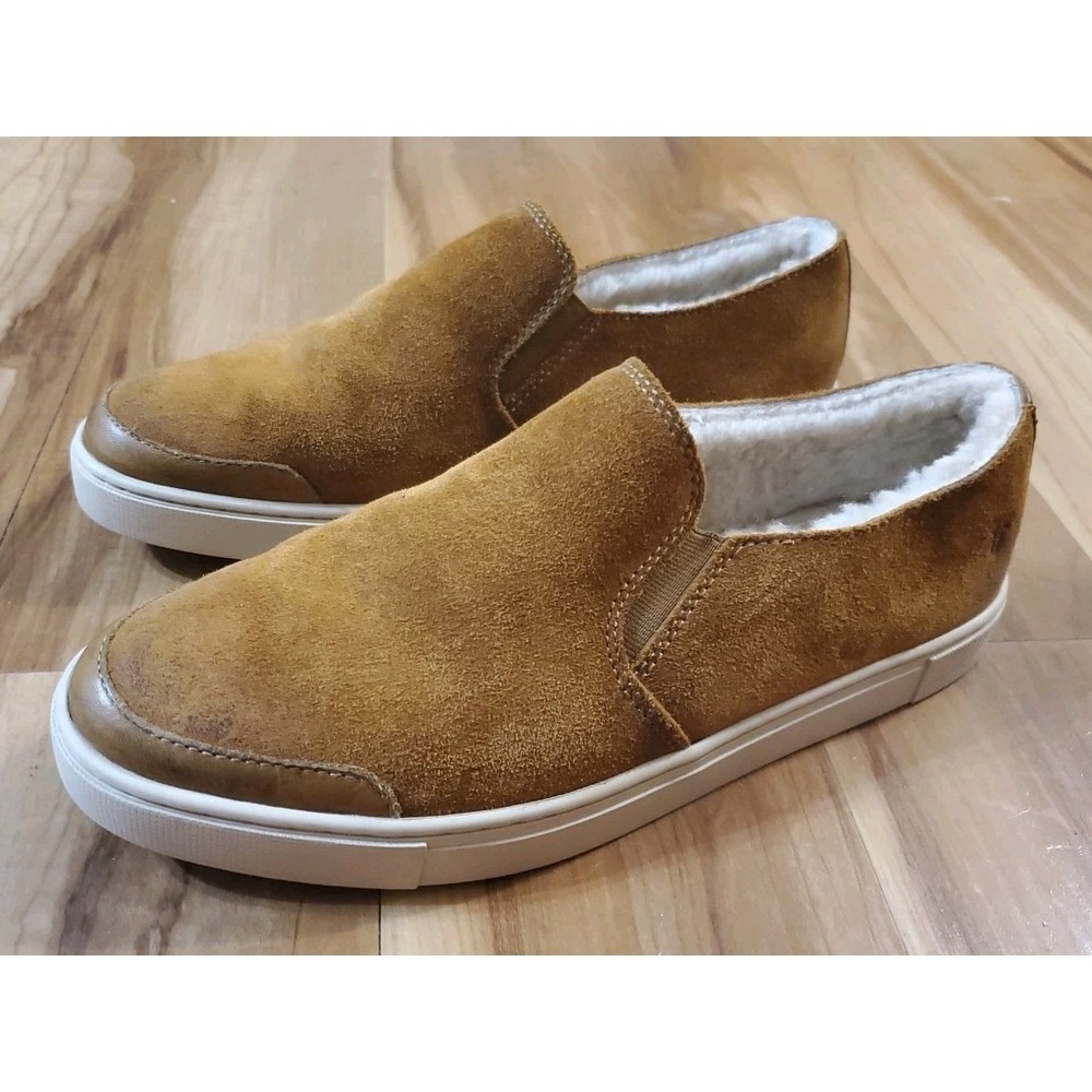 Frye Gemma Cap Toe Sherpa Womens Size 9.5 M Suede Slip On Sneakers Loafers Shoes